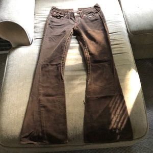 Brown Corduroy true religion pants.